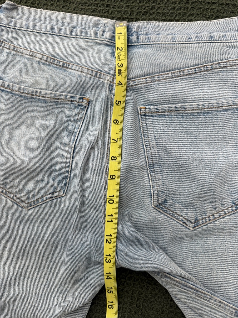 Agolde Riley Light Blue Button-Fly Denim Jeans - Picture 11 of 12